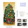 thumbnail image 5 of Cortina de puerta de decoración de Feliz Navidad, adorno colgante de dibujos animados de Papá Noel, muñeco de nieve, Reno para el hogar, fiesta de ensueño, entrada de Navidad, 5 of 5
