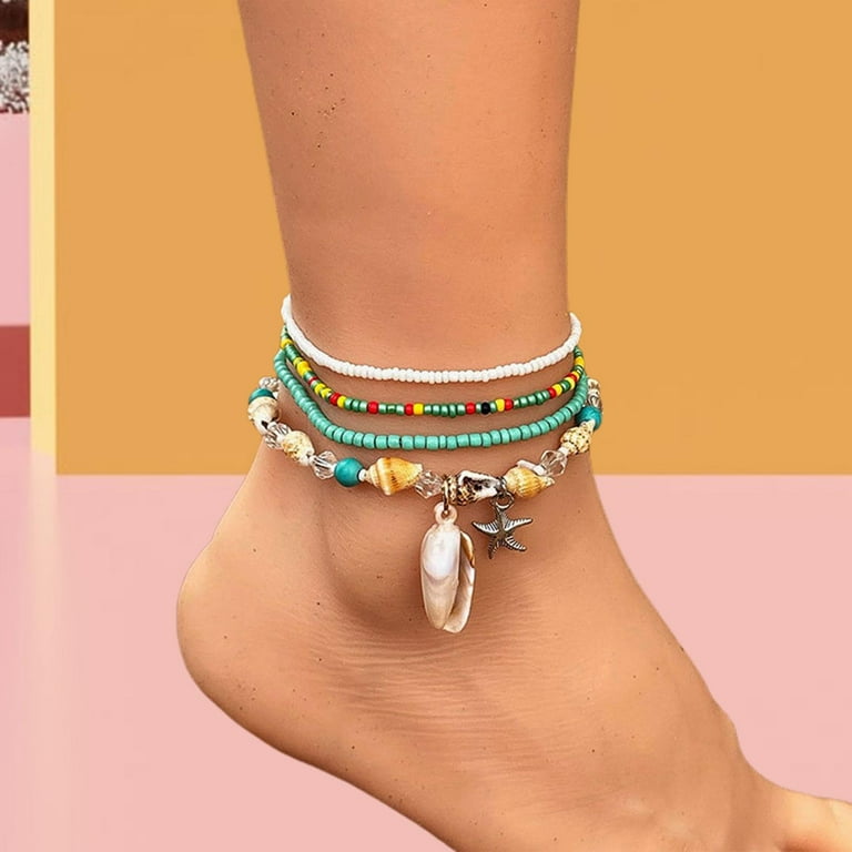 Best Deal for Beaded Anklet - Ankle Bracelets Women Jewelry Adjustable