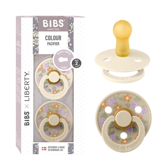 Baberos Pacifier Colour Liberty Paquete de 2 con Tetina Redonda Tamaño 2