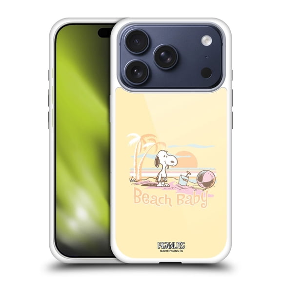 Head Case Designs Peanuts Beach Snoopy Sunset Soft Gel Case for Apple iPhone 17 Pro
