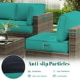 thumbnail image 6 of HONEY HOME 14 Piece Patio sectional cushions relacement set, 4" Outdoor Furniture Couch Cushion Fits 6-Seat Sectional Rattan Conversation Set, Waterproof, Fade-Resist, 6 of 7