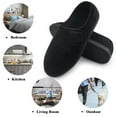 thumbnail image 7 of Diabetic Slippers Shoes for Men Arthritis Edema Adjustable Closure Memory Foam House Shoes, Black 7, 7 of 7