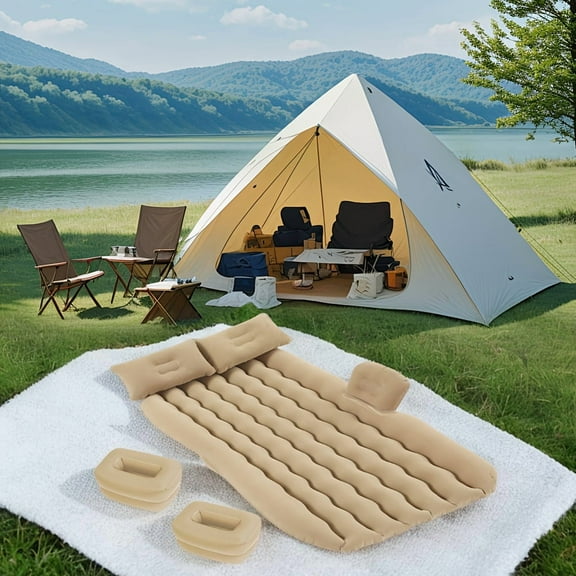 Extra Large 75" Foldable Camping Bed, Double-Sided Mattress, Portable Guest Bed w/Handbag, 800lb Heavy-Duty for Outdoor & Mother's Day Gift