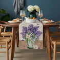 thumbnail image 2 of Purple Lavender Table Runner - 70 Inch Long, Kitchen Dining Table Runner Dresser Scarves, Spring Floral Daisy Butterfly Leaves Beige Farmhouse Decor for Coffee Tables Wedding Party Banquet, 2 of 8