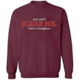 thumbnail image 2 of OXI Crewneck Sweatshirt - You Can't Scare Me,Basic Casual Sweatshirts for Men's and Women Fleece Sweatshirt Long Sleeve- Maroon 2X-Large, 2 of 2