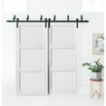Barn Bypass Doors with 6.6ft Hardware Lucia 2661 White Silk Sturdy