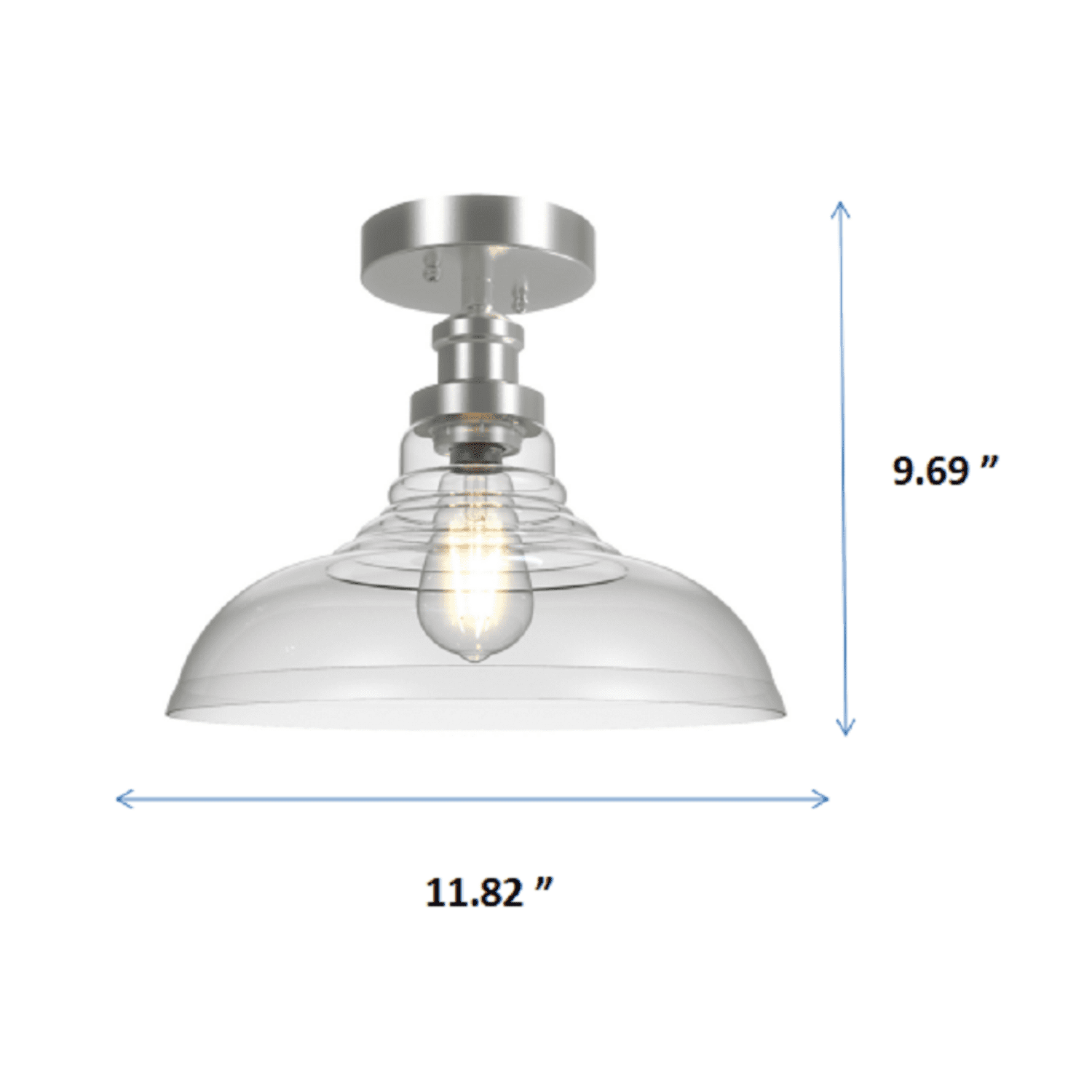 Better Homes Gardens 12 Farmhouse Nickel Flush Mount Ceili