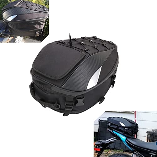 Bolsa trasera para moto YSMOTO impermeable con reflectores, 1 kg