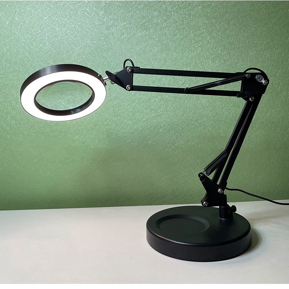 Professional Grade Led Magnifying Lamp Offering Flexible Lighting Modes Black A Fangkenuo
