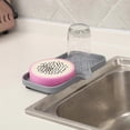 thumbnail image 4 of Organizador de jabón Inteprter de silicona para fregadero con drenaje cocina y Comedor trompeta, 4 of 6