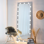 BEAUTME Full Length Mirrors with Lights big mirrors for bedroom 63" x 23.6", (Silver)