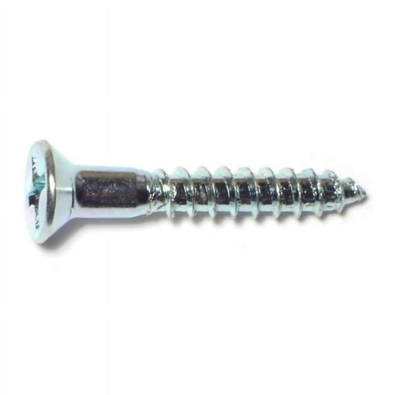 #10 x 1-1/4" Zinc Plated Steel Phillips Flat Head Wood Screws WSFS-317