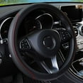 thumbnail image 1 of Universal Microfiber Leather Steering Wheel Cover Protector with Elastic Stitching Design for Enhanced Grip and Interior Comfort, 1 of 6