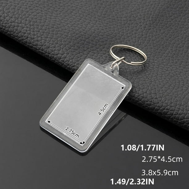 Acrylic Blank Keyring Photo Insert Transparent Keychain Frame Key Woman Man Unisex Chain Fashion Clothes Handbag Waist Hanging Gifts Keys Type 3