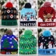 thumbnail image 5 of Cateissary Sombrero de Navidad con luz LED para fiesta, suéter de alce, tocado de muñeco de nieve, tocado, lámpara, sombreros de punto, Kits de decoración para fiestas Deja que nieve, 5 of 6