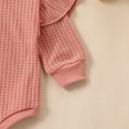 thumbnail image 6 of XDZJLR Jumpsuit for Girls Baby Boy Knit Sweater Oversized Crewneck Sweatshirt Cute Fall Outfit Pink 6-12 Months, 6 of 7