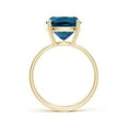 thumbnail image 2 of ANGARA Natural Cushion 5.8 ct London Blue Topaz Cocktail Ring in 14K Yellow Gold for Women (Size-12x10mm) | November Birthstone, Anniversary, Jewelry Gift for Women | Natural London Blue Topaz Ring, 2 of 10