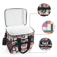 thumbnail image 6 of FORMRS Insulated Cooler Bag 24 Cans Capacity Soft Leakproof Lunch Box with Side Pockets, Orange Geometric, 6 of 7
