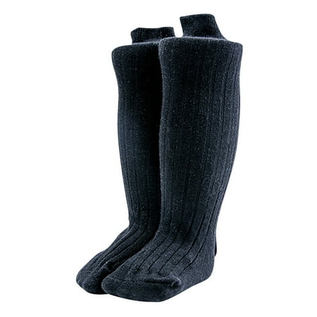 

elfinBE Child Baby Girl Solid Knit Straight Knee Preppy Style Socks 3-36M 3-5T