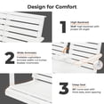 thumbnail image 4 of Innovaze 4.5 FT Poly Lumber Porch Swing for 2 Person, High Back & Deep Seat Comfort, Foldable Cup Holders, Stainless Steel Hardware, White, 4 of 5