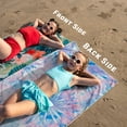 thumbnail image 3 of Gogreen Quick Dry Sand Free Beach Towel for Travel Pool Lightweight 71x32 In Absorbent Microfiber Oversized Towels Yoga Bath Camping Sport - Stylish Unique Gift - Red Flower, 3 of 9