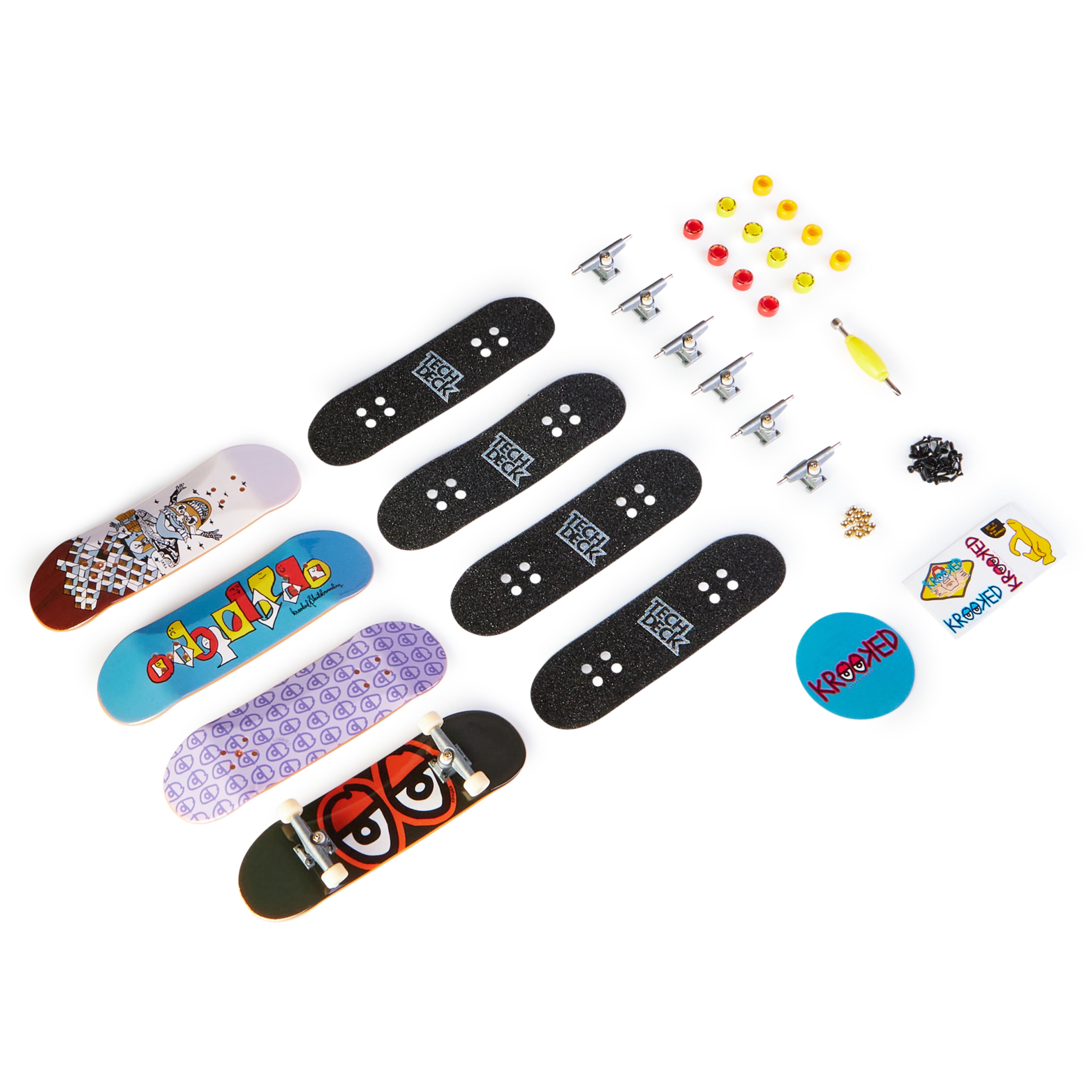 Kit Skate De Dedo Tech Deck Krooked - Colorido