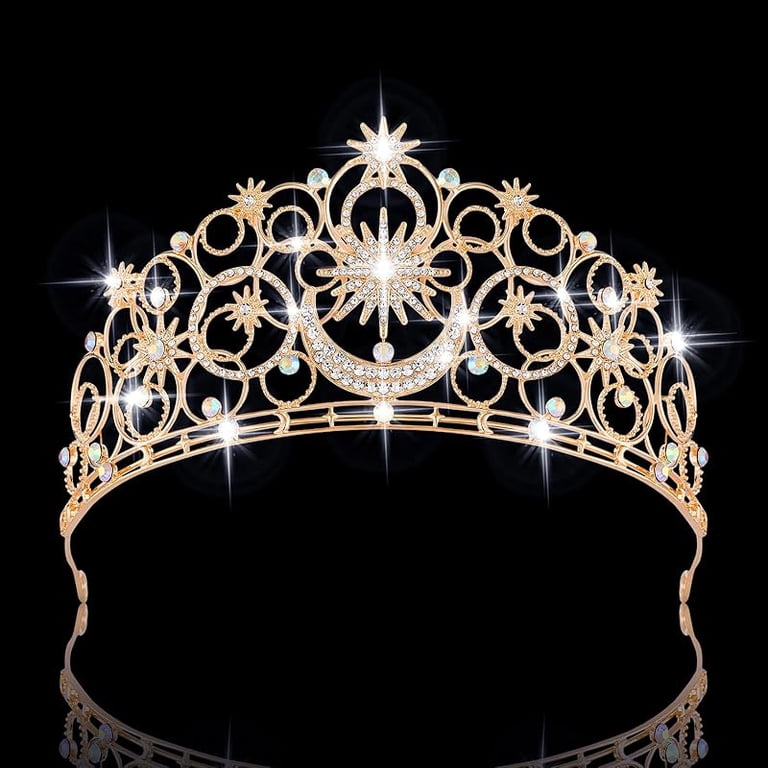 Crystal Crowns for Women, Crystal Bubble TiaraBride Royal  display picture 1