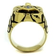 thumbnail image 4 of Anillo Color Oro Para Hombres de Acero Inoxidable Estilo Masonico Pepita, 4 of 4