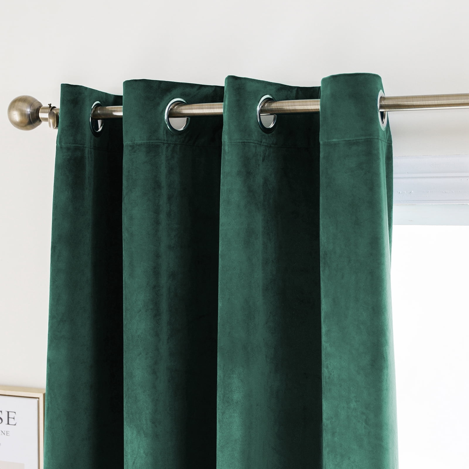 Pleasant Boulevard Velvet Blackout Grommet Thick Curtains, 52" x 84", 2 Panels