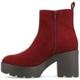 thumbnail image 3 of Journee Womens Cassidy Treaded Outsole Round Toe Booties, 3 of 10