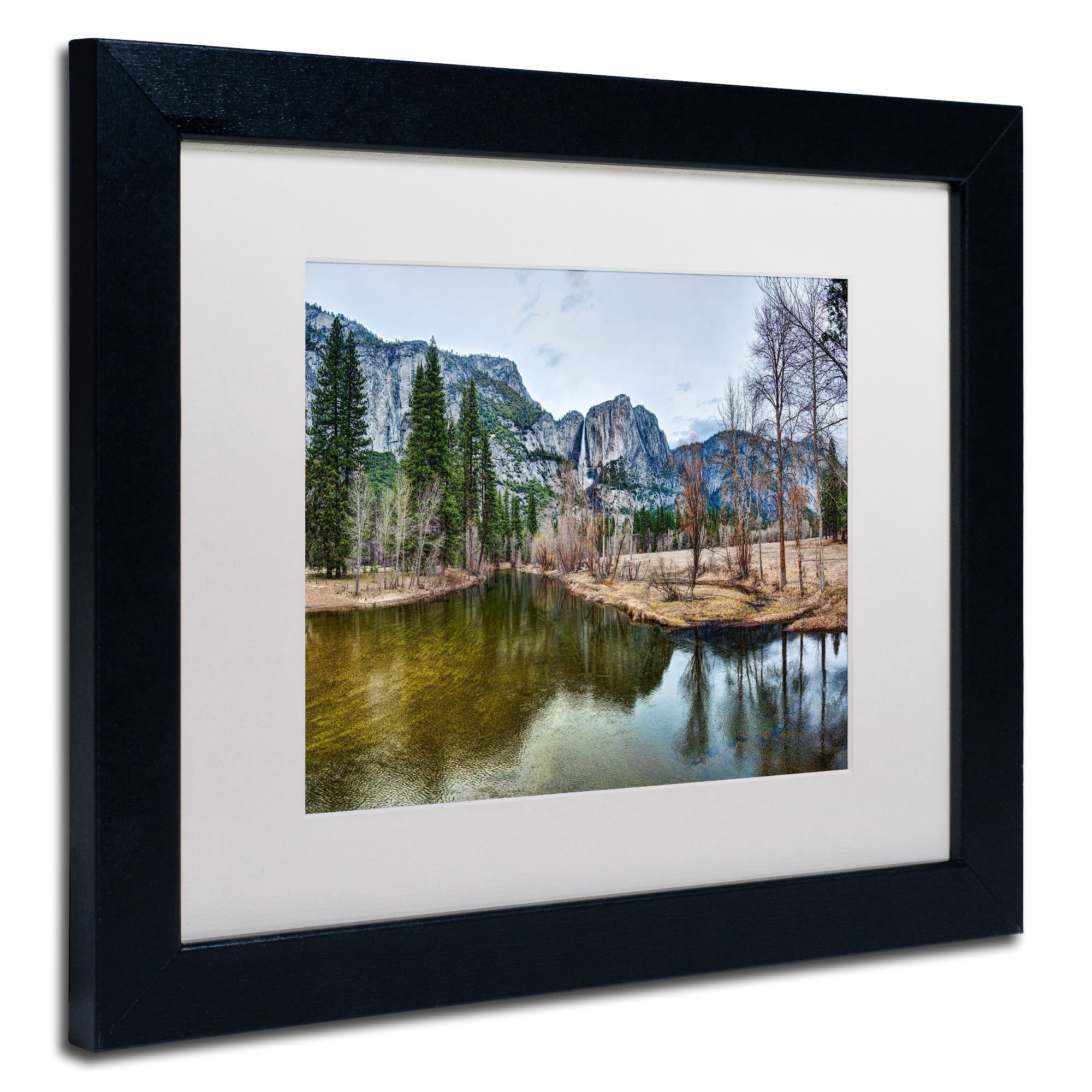 Trademark Fine Art "Yosemite National Park - California-III" Canvas Art by David Ayash, White Matte, Black Frame