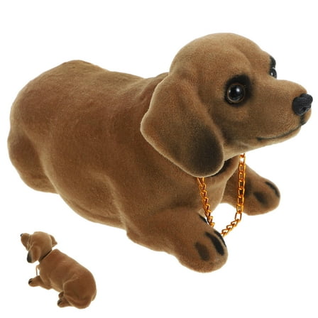 BESTOYARD Bobble Head for Cars Car Shake Dog Ornament Brown Dashboard Accessory 1Pcs