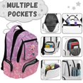 thumbnail image 6 of Pzuqiu Pink Study Axolotl Schoolbag for Girls 17 Inch Kids Backpacks Large Capacity College Students Backpacks Breathable Shoulder Bookbag with Adjustable Padded Straps Age 6-18, 6 of 7