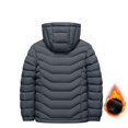 thumbnail image 6 of XIMIN Kids Boys Quilted Lined Hooded Puffer Jacket Quilted Winter Windproof Long Sleeve Padded Down Coat Water-Resistant Full Zip Bubble Jackets Warm Outerwear, 6 of 8