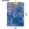 thumbnail image 2 of FMSHPON Gray Marble Purple Ink Modern Fluid Art Clipboard Hardboard Wood Nursing Clip Board and Pull for Standard A4 Letter 13x9 inches, 2 of 7