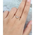 thumbnail image 2 of Curved wedding band women vintage rose gold Marquise cut Diamond Moissanite wedding band unique Pear shaped Bridal Stacking promise gift, 2 of 6