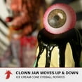 thumbnail image 5 of Haunted Hill Farm Haunted Hill Farm 6.9 ft. Motion-Activated I Scream Clown Halloween Animatronic by Tekky, HHSCREAMCLWN-1FLSA, 5 of 18