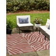 thumbnail image 3 of Unique Loom Outdoor Safari Collection Area Rug - Tsavo (10' Square Rust Red/Ivory), 3 of 12