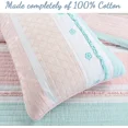 thumbnail image 2 of Cozy Line Light Pink Blue Ruffles Girl 100% Cotton 3 Piece Reversible Quilt Bedding Set, Candy, Queen, 2 of 5
