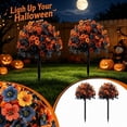 thumbnail image 2 of Artificial Fall Flowers with Ground Stakes 2 Pack Blue Orange Outdoor Fall Decorations for Porch Garden Yard Halloween Seasonal Display, 2 of 6