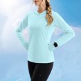 thumbnail image 6 of Women's UPF 50+ Tops Hooded Pullover Tops with Thumb Hole UV Protection Lightweight Sun Hoodie Hiking Quick Dry Outdoor Sweatshirt Upf 50 Long Sleeve Women 2026 Summer Beach Vacation Outfits, 6 of 9