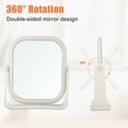 thumbnail image 4 of Unique Bargains Plastic Makeup Mirror Double Sided Makeup Mirror 360° Rotating Mirror Beauty Mirror for Women Beige, 4 of 7