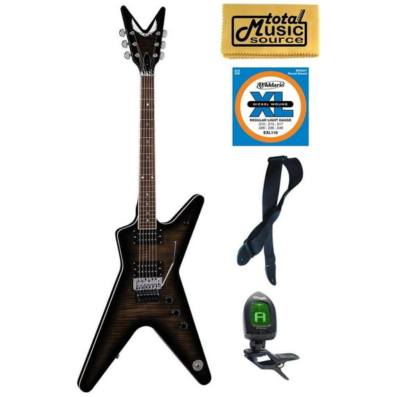 Dean ML 79 F TBK PACK Solid-Body Electric Guitar, Trans Black, Bundle