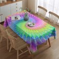 thumbnail image 2 of Colorful Tie Dye Pattern Rectangle Tablecloth 60"x84",Waterproof Polyester Rectangle Table Cloth, Wipeable Spillproof Polyester Tablecloth for Dining, Camping, Indoor and Outdoor, 2 of 5