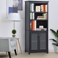 Multifunctional Storage Bookcase with Adjustable Shelves
