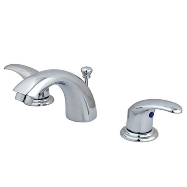 Kingston Brass KB951LL Mini Robinet de Toilette Répandu & Poignée de Levier Pop-Up & Métal Chromé