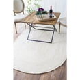 thumbnail image 2 of Nuloom 5' x 8' Hand Woven Rigo Jute Oval Rug in White, 2 of 3