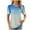 Multicolor, variant on Patlollav Women Tees Under $10, Plus Size Gradient Color Print Women's Tops Casual Short Sleeve Round Neck Blouses Shirts