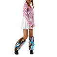 thumbnail image 2 of Faithtur Women's Anti-Slip Leg Warmers, Solid Color/Multi-Color Thicken Socks, Windproof Legs Protector, 2 of 9