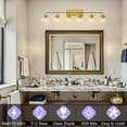 thumbnail image 3 of Deyidn 6-Light Gold Bathroom Vanity Light with Clear Globe Glass Shade Modern Bathroom Wall E12 Bulb, 3 of 10